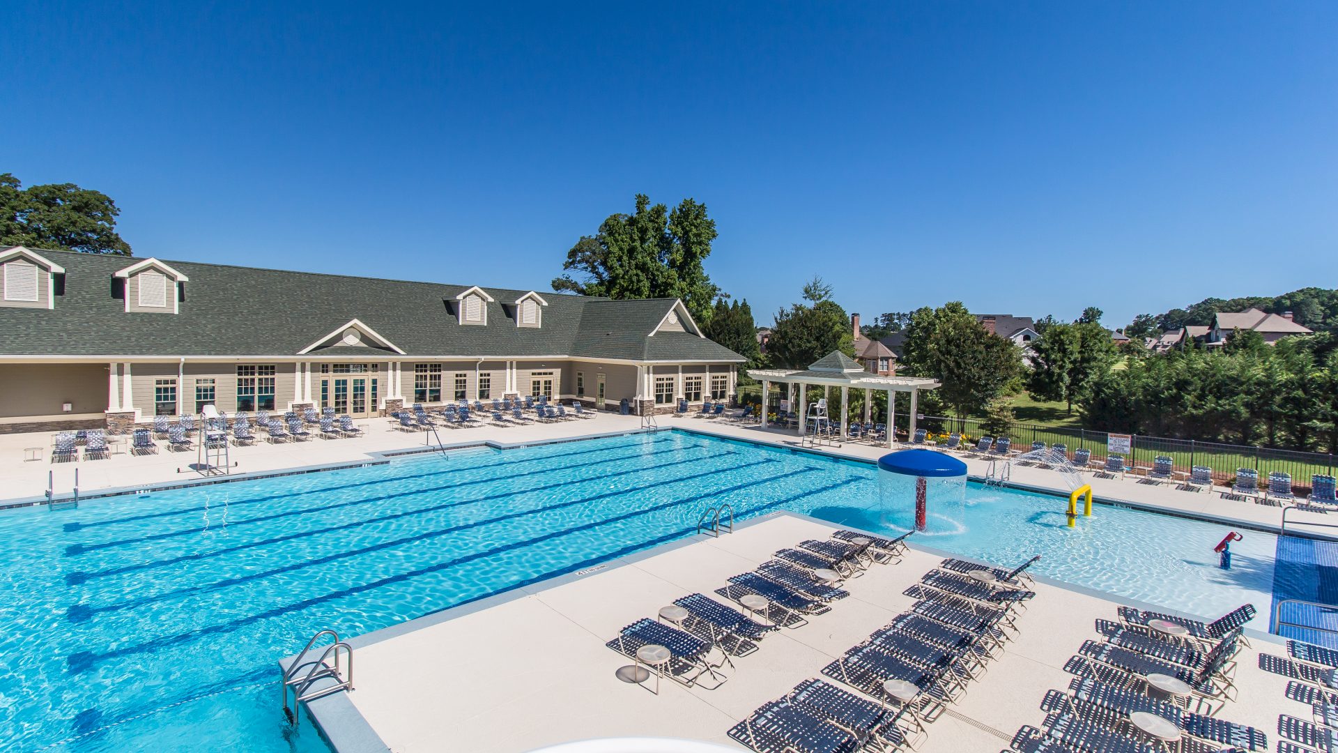 Traditions of Braselton Pool Aerial Shot