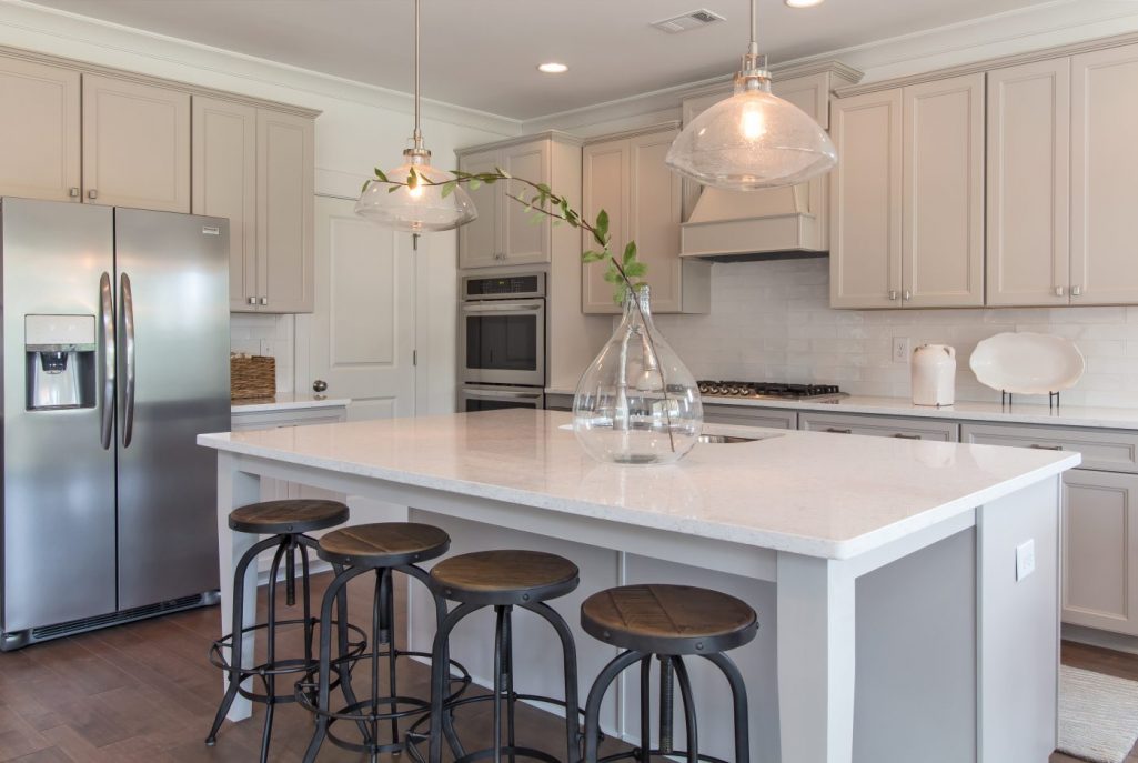 Millwood Farms Kitchen with White Cabinets and Coutertops