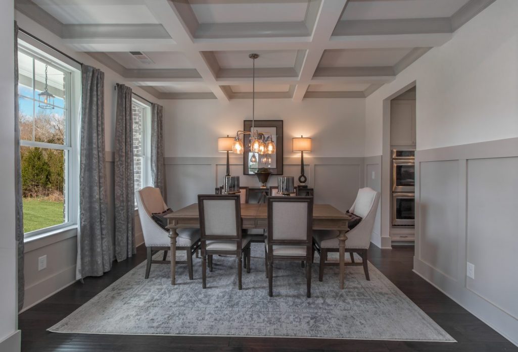 Oakleigh Pointe Dining Room with Coffered Ceiling