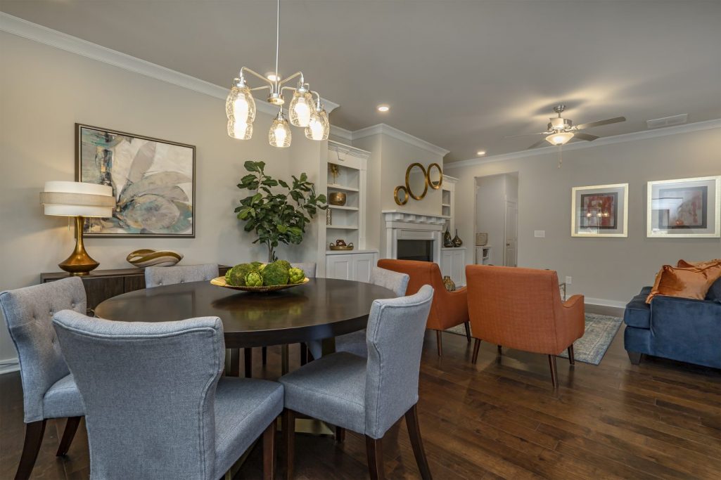 a dining room in the active adult living community from Paran Homes