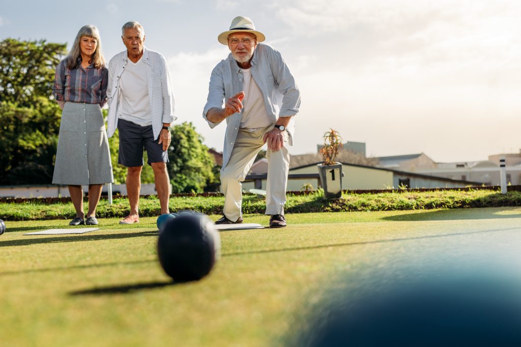 bocce ball at an active adult community