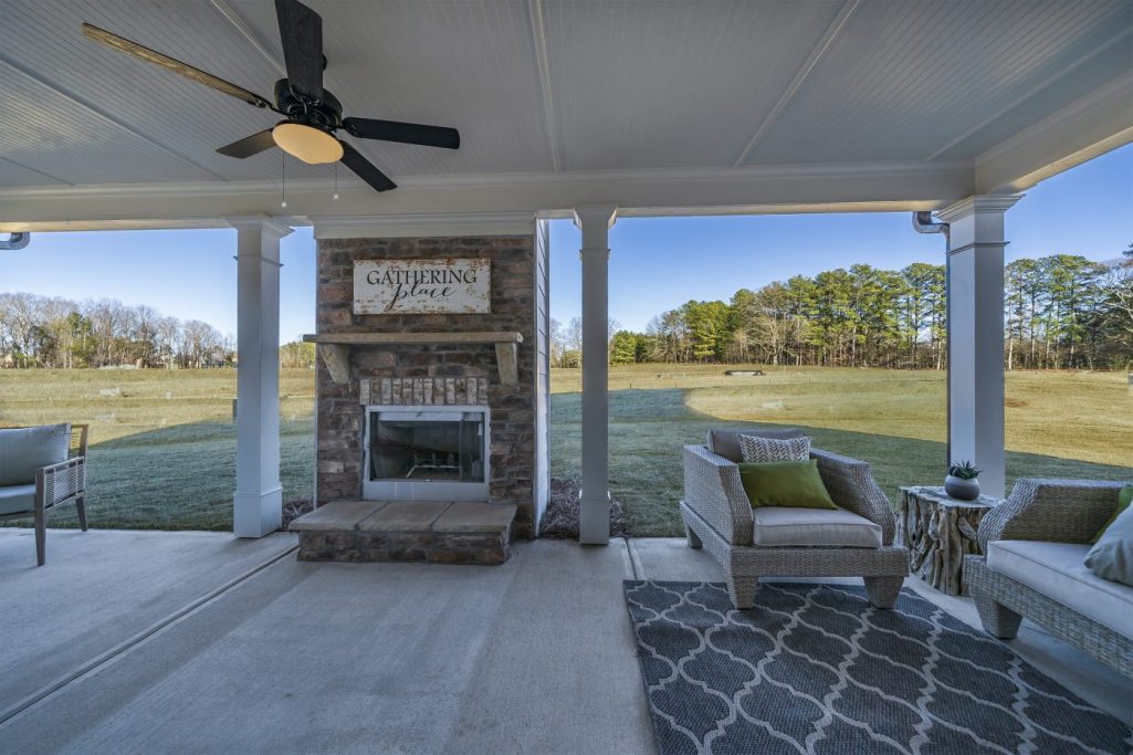 A patio in Millwood Farms