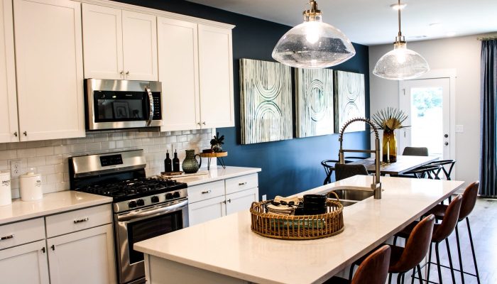the kitchen in a sweetwater landing townhome