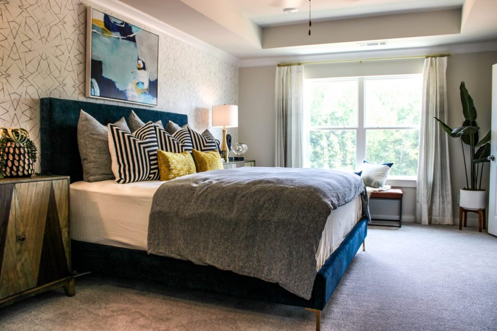 The bedroom in a powder springs townhome at Sweetwater Landing Townhomes