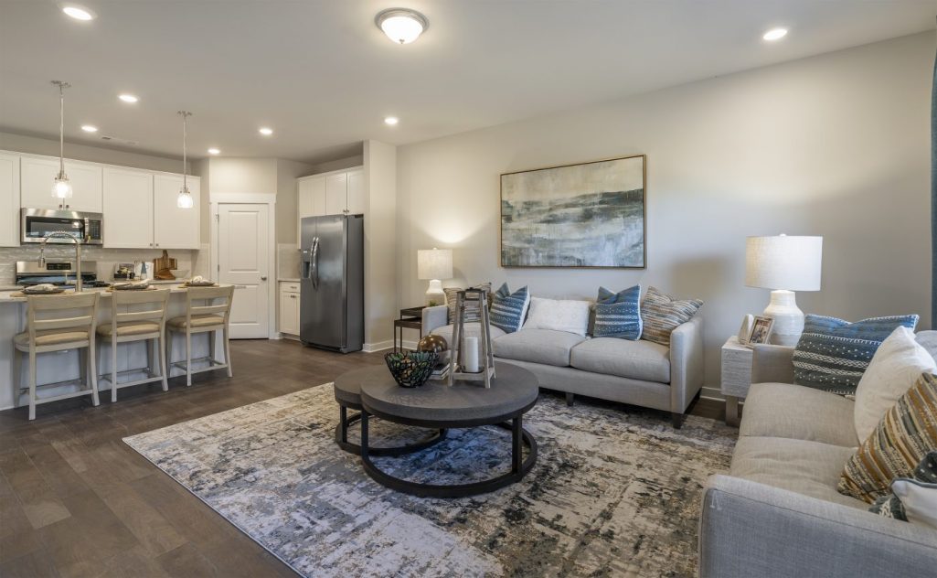 Living Area in Model Home in Gladstone Landing