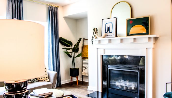 Family Room in Model at Sweetwater Landing Townhomes