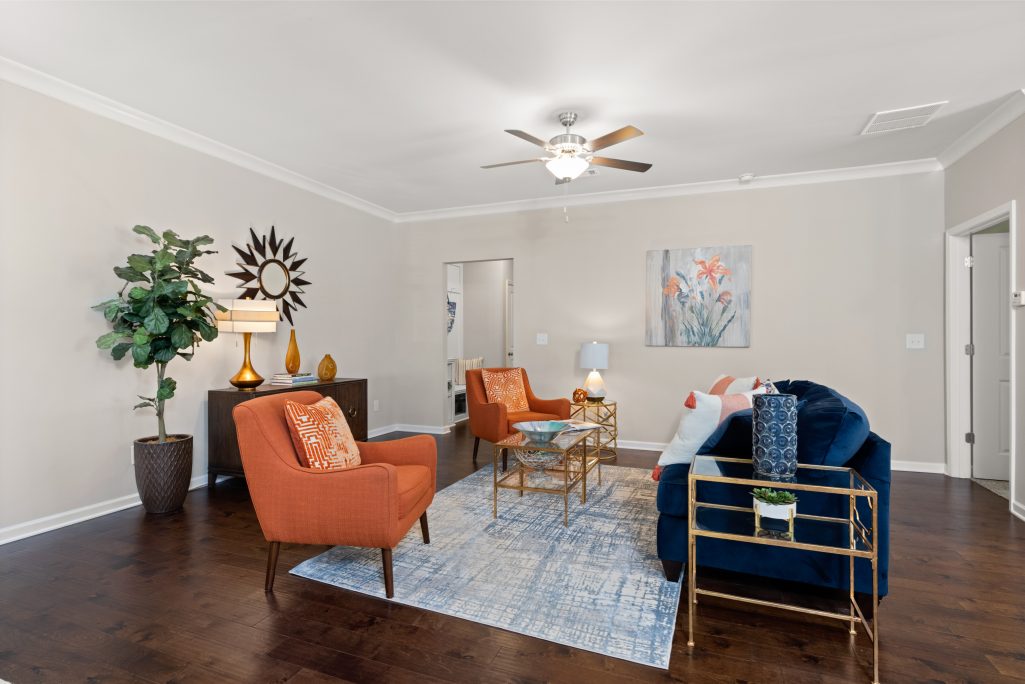 Living Room in Villas Now Selling in Powder Springs