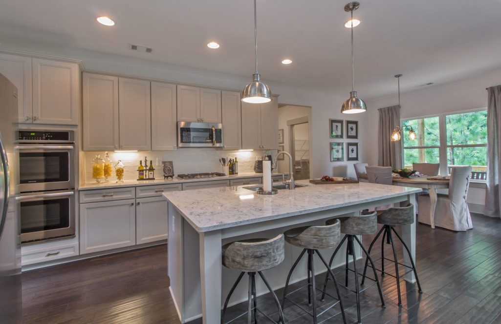 Open-Concept Kitchen in Oakleigh Pointe Model Home