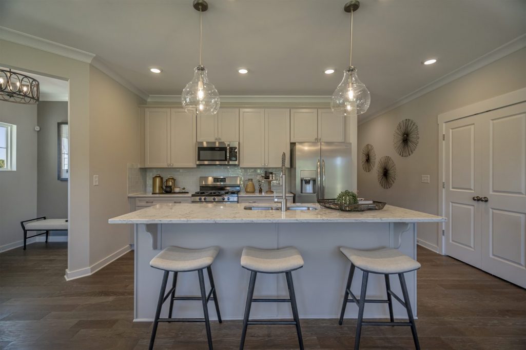 open-concept modern kitchen in one of our 55 plus communities in Atlanta 
